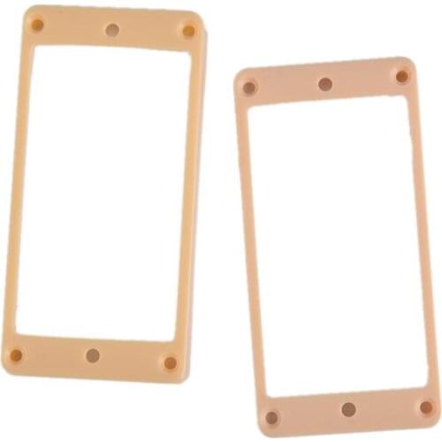 2pcs Yellow Plastic Guitar Pickup Frames Humbucker Pickup Mounting Ring Frames For Electric Guitar 9cmx4.5cmx1cm