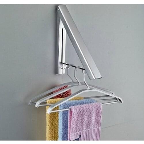 2015 new style Aluminum Wall Mounted Clothes Hanger Rack/foldable clothes hanger