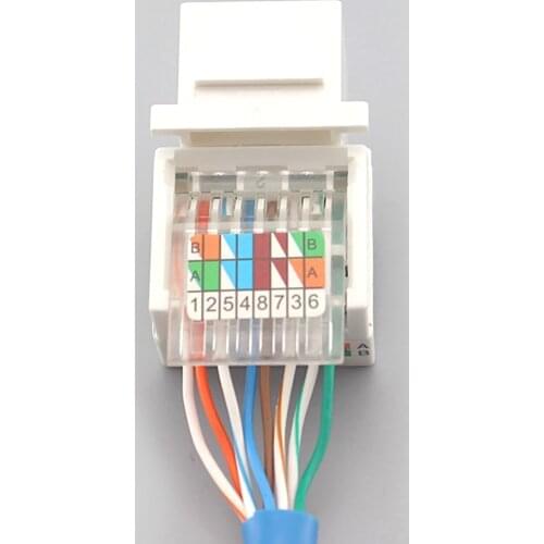 5PCS RJ45 CAT5E CAT6 UTP Tool-free Cable Adapter AMP Network Cable Socket Module Connector