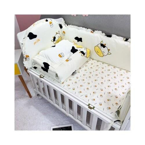 6/9pcs Cow girl room decor baby crib bedding Baby Bed Bumper Newborn Bed Around Cot Bed Sheets ropa de cuna 120*60/120*70cm