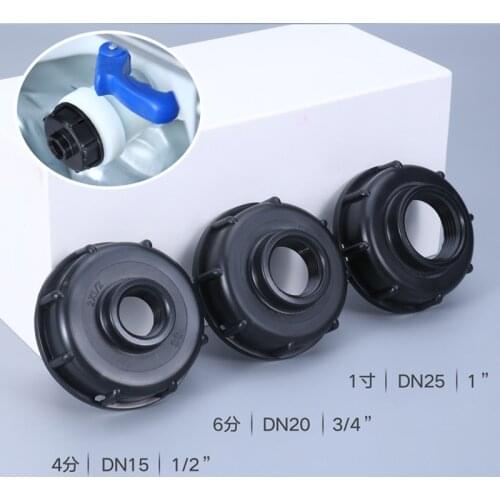 60mm Coarse Thread 1/2" 3/4" 1" Female Thread Water Tank Adapter IBC Tank Replacement Connector Garden Watering Valve Fittings