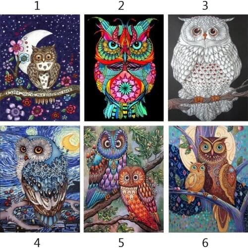 5D diy Drill diamond painting Animal Owl Rhinestone cross stitch home decoration diamond embroidery Painting Handmade