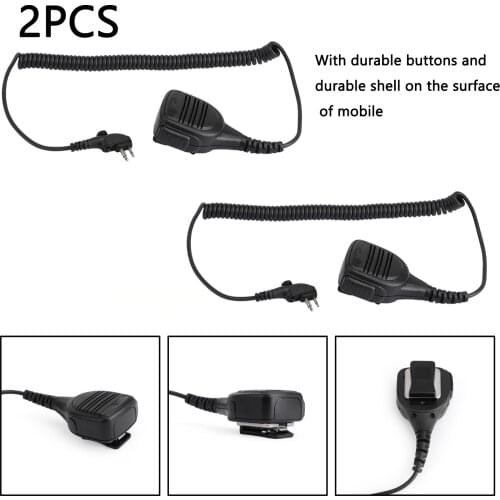 Artudatech 2PCS Handheld Speaker Mic For HYT TC-518 TC-500S Hytera PD500 PD560 TD510 TD520