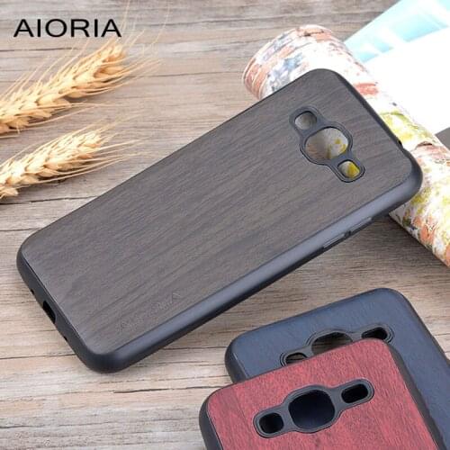Wooden design case for Samsung Galaxy J3 2016 soft TPU silicone material & wood PU leather skin covers coque fundas J5 2016