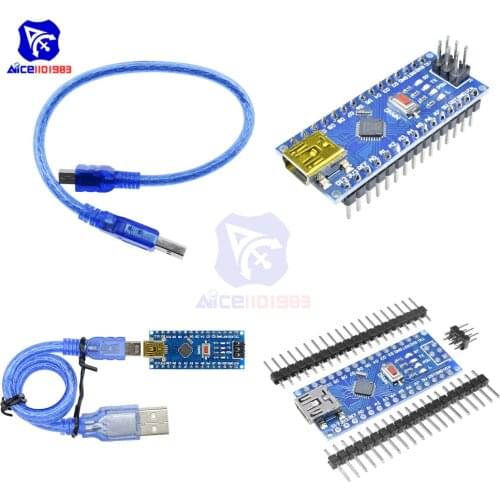 CH340G CH340 Nano V3.0 3.0 ATmega328 ATmega328P Driver 5V 16M 16MHZ Microcontroller Board Module with Mini USB Cable for Arduino