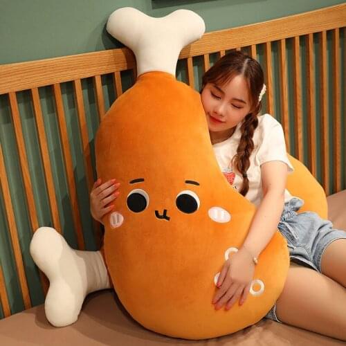 Simulation Chicken Leg Plush Pillow Shape Doll bed Cushion Cute Stuffed Toy for Girl Children Gift Decoration 39inch 100cm