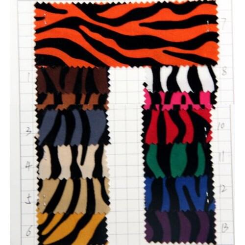 Quality fashion Flocked zebra leather for handbags many colors faux leather PU fabric waterproof material wholesale