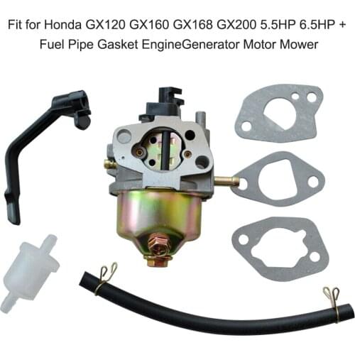 Carburetor Carb Fit for Honda GX120 GX160 GX168 GX200 5.5HP 6.5HP + Fuel Pipe Gasket EngineGenerator Motor Mower