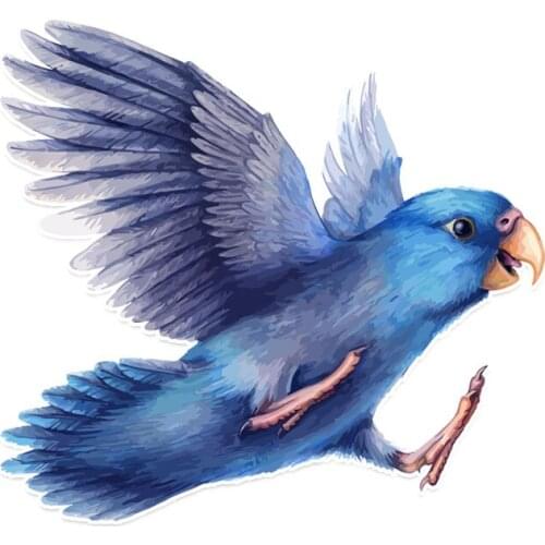 Dawasaru Beautiful Parrot Flight Wings Car Sticker Personalized Decal Truck Motorcycle Auto Accessories Decoration PVC,13cm*12cm