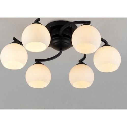 85-265V Nordic New Arrivals Creative Windmill Iron Led Chandelier Light Foyer Bedroom Frosted Glass Ceiling Chandelier