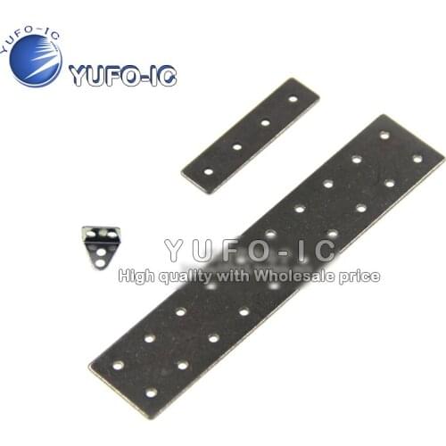 Metal car Chassis Accessories hardware stamping sheet metal connecting rod plate fixing plate L type small angle iron 4 hole