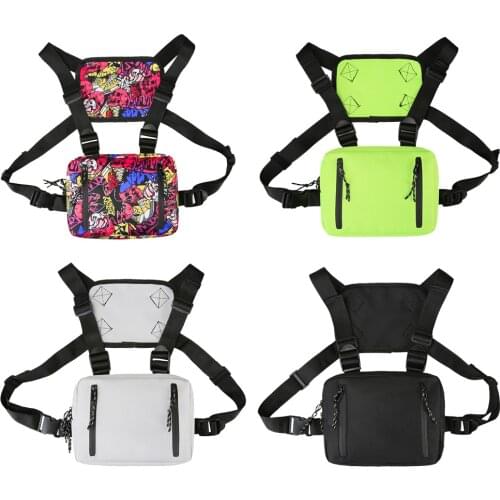 Multi-function Chic Unisex Oxford Chest Bags Fashion Hip Hop Style Streetwear Shoulder Vest Waist Packs Crossbody