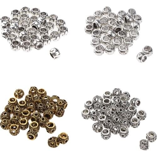 Set of 30, Dreadlocks Hair Beards Beads Alloy Dread Locks Metal Cuffs Hair Decors Braiding Hair Jewels