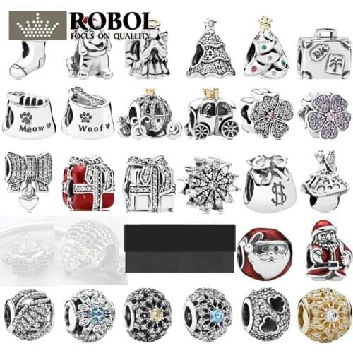 PBD ZZ 30 Original 925 Sterling Silver New Charm with Original Carved Christmas gift Pumpkin Cart 1:1 Quality Making jewelry