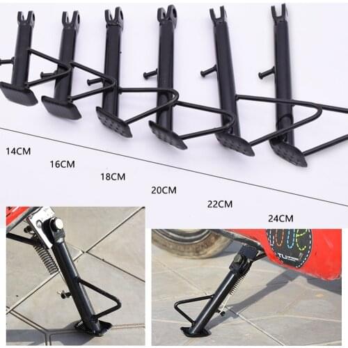 Motorcycle Kickstand Sided Parking Stands Feet Support Bracket 14 16 18 20 22 24cm Universal For Yamaha YBR125 Scooter E-Bikes