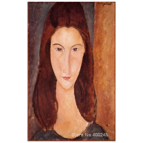 Portriat oil Painting for Living room Portrait of Jeanne Hebuterne by Amedeo Modigliani Hand painted High quality