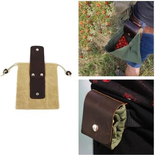 Outdoor Foraging Belt Bag Camping Portable Waist Bag Multifunction Fruit Picking Bag Hanging Pocket Tool Jungle Storage Bag