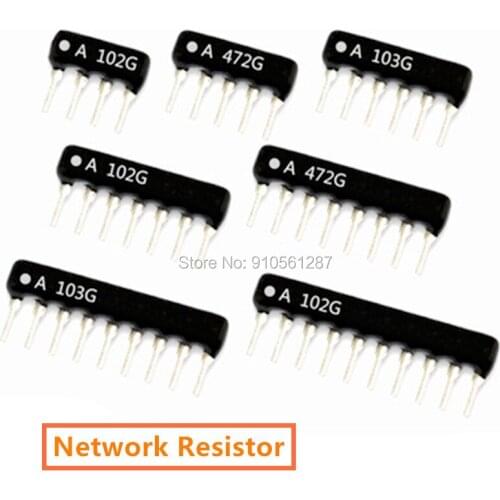 Network resistor A04/05/06/07/08/09 4/5/6/7/8/9P A103J A102J A472J 4.7K 1K 10K 2K 3K 6.8K 3.3K 2.2K 100K 470K 471 104 33K 511