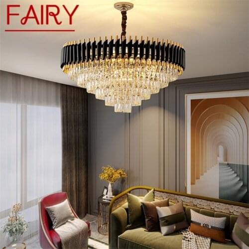 FAIRY Luxury Chandelier Crystal Pendant Lamp Postmodern Home LED Light Fixture for Living Dining Room