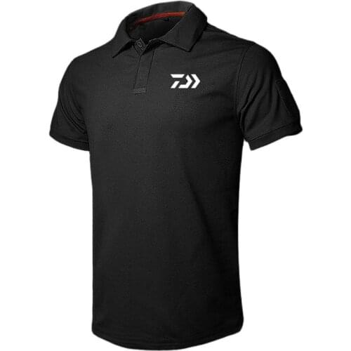 DAIWA Fishing Tackle Shirt for Men Quick Dry Tees Breathable Short Sleeve Fishing Clothes Outdoor Sports Hiking Hunting Clothing