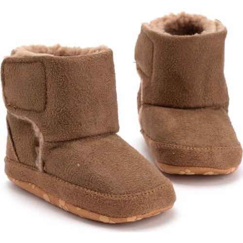 New Baby Boy High-Top Snow Boots With Velvet-Like Peanut Kernel Inside To Keep Warm And Skid Resistant Baby Snow Boots