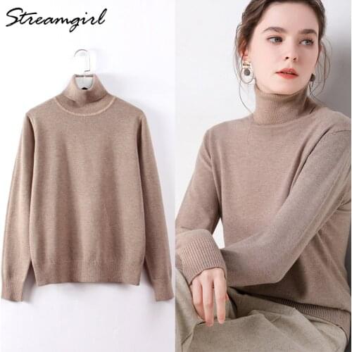 Turtleneck Sweater Women Sweaters Female Knitted Jumper White Sweater Female Knitted Pullover Ladies Pink Sweaters For Women