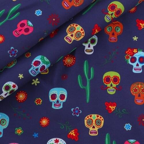 50*140cm Halloween pattern Polyester Cotton Fabric DIY Tissue Bedding Home Textile Sewing Doll Fabric High Breathable