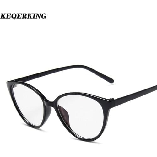 Vintage Cat Eye Glasses Frame Women Eyeglasses Optical Plastic Clear Lens Myopia Glasses for Unisex Eyewear Anti-blue light