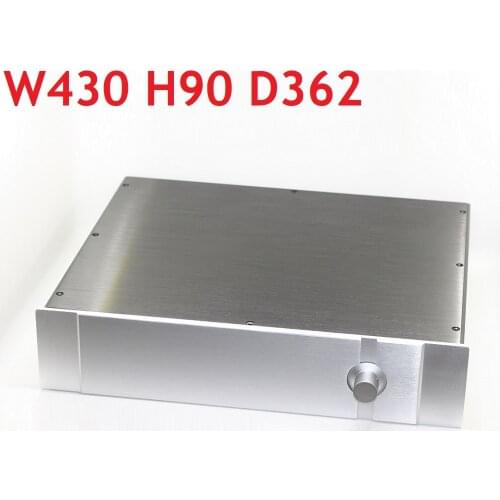 W430 H90 D362 All Aluminum Power Amplifier Supply Pass Chassis DIY DAC Decoding Enclosure Preamplifier Housing Amp Decoder Case