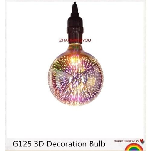 YOU 1PCS Led Light Bulb 3D Decoration Bulb 110V 220V G125 E27 Holiday Lights Novelty Christmas Lamp Lamparas