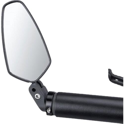 Mountain Bike Rearview Mirror Can Be Adjusted and Foldable Stainless Steel Mirror Compatible with Most Bicycles Bicycle Mirror