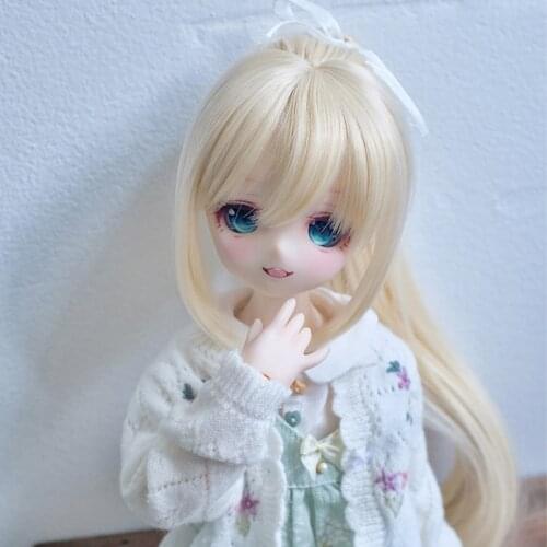 1/3 BJD Doll Wig 60 CM Doll DIY Cosplay Dress Up Cartoon ACGN Two Dimensions Style Long Ponytail Hair Wig for Doll Accessories