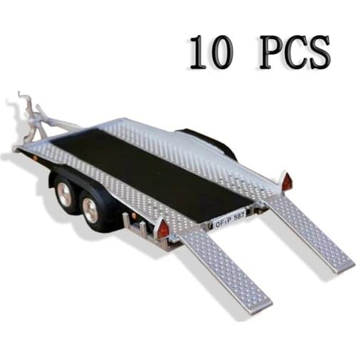 10pcs 1:43 Alloy Diecast Trailer Trailing Plate Model for car Models Accessory Scene car frame DIY Miniature vine Scenario Show