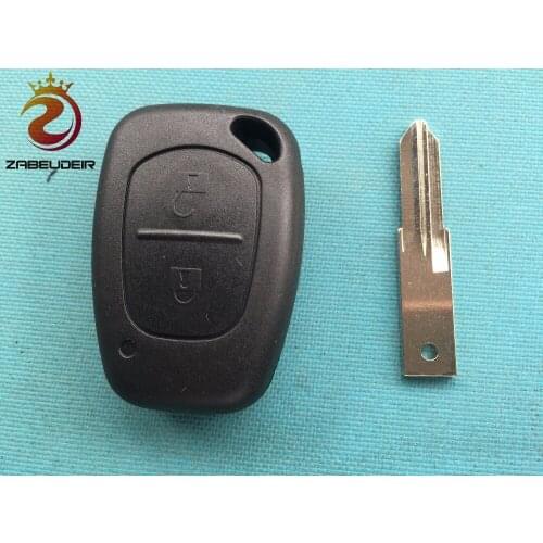 10Pcs/Lot Of New Replacement Key Case New Kinds Of Blade Uncut For Renault 2 Buttons Remote Shell Blank No Logo Car Accessories
