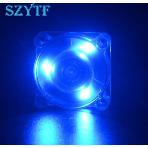 20pcs 40mm 40 * 40x10mm 4010S DC 12V 3Pin Blue LED Case Cooler Cooling Fan