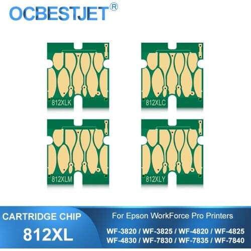 812XL 812XXL T812XL T05E1-T05E4 Ink Cartridge Chip For Epson WF-3820 WF-4820 WF-7820 WF-7830 WF-7835 WF-7840 WF-7845 EC-C7000