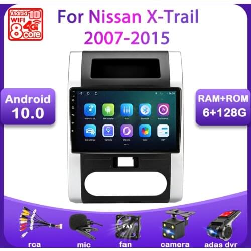 Android 10 2din Car Radio For Nissan X-Trail XTrail X Trail T32 T31 Qashqai 2007-2015 RDS GPS Navigation Multimedia video Player