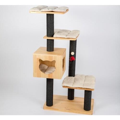 Solid Wood Cat Climbing Frame Cat Litter Cat Tree Cat House Cat Toy Wear-resistant And Bite-resistant