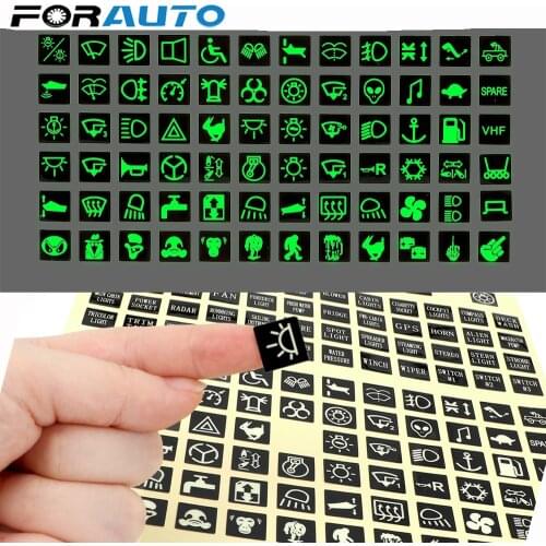 FORAUTO PVC Luminous Car Sticker Circuit Panel Pattern Decal Switches Relay Decoration Rocker Switch Label