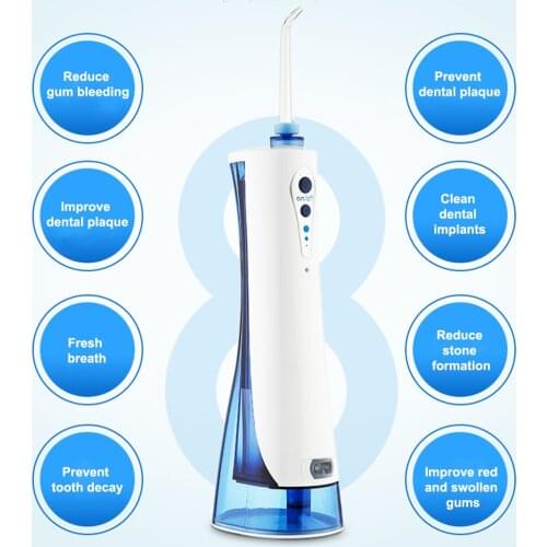New 3 Modes Cordless Water Flosser Dental Oral Irrigator USB Rechargeable Waterproof Electric Water Jet for Teeth Cleaner +4 Jet
