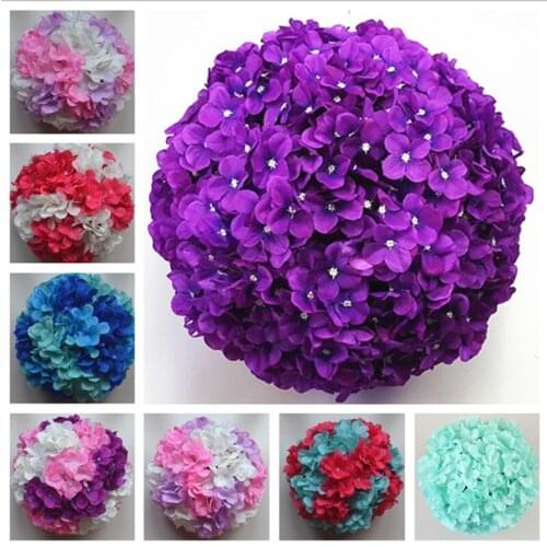 Artificial Hydrangea Flower Ball Fake Silk Craft Flower Wedding Shopping Mall Kindergarten Window Party Decoration Hanging Ball