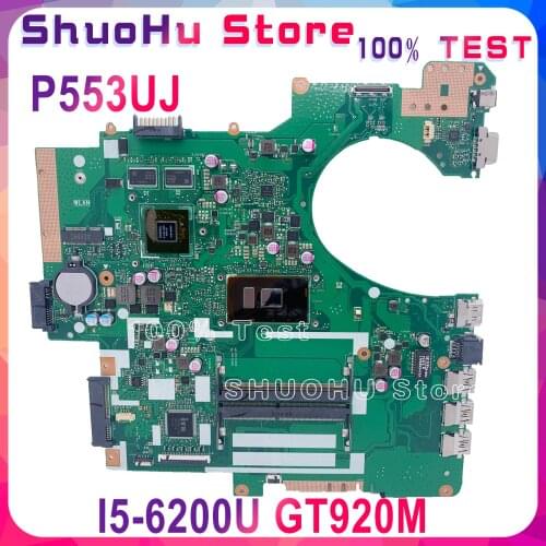 KEFU P553UJ Motherboard For ASUS P553UA P553 P553UJ PRO553J Laptop Motherboard I5-6200U GT920M 100% Work Original Mainboard