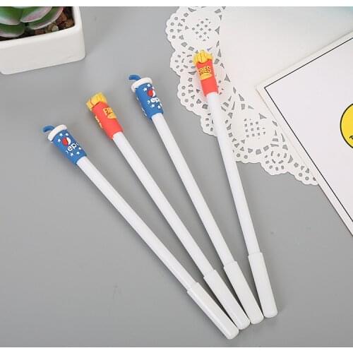 1 Pcs Cartoon Silicone Head Neutral Pen Creative Learning Stationery Cute Student Water Pen Interesting Signature Pen