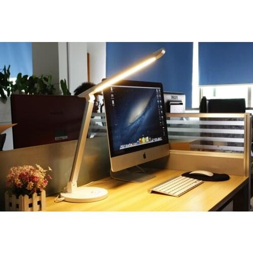 New LED Desk lamp with color temperature changeable by 5 levels 7w TZ-003U Folding long arm led workstation light with USB port