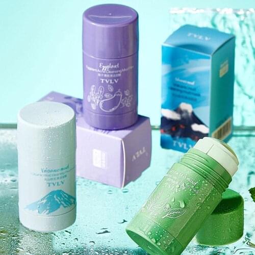 Cleansing Mask Green Stick Green Tea Stick Mask Purifying Clay Stick Mask Oil Control Anti-acne Eggplant Skin Care Whitening
