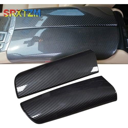 Car Center Console Arm Rest Lid ABS Carbon Fiber Armrest Cover Latch For BMW 7 series E65 E66 2002 - 2008 F01 F02 2009 - 2015