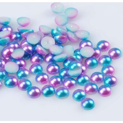 Half Round Pearl beads Beads Flatback Cabochon Scrapbooking Craft two-tone ABS For Diy 3000pcs 3mm YKL0525-3