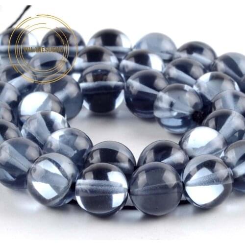 Natural Grey Austrian Crystal Glitter Beads For Jewelry Making Diy Round Loose Spacer Beads Bracelet Necklace 6/8/10/12mm 15"