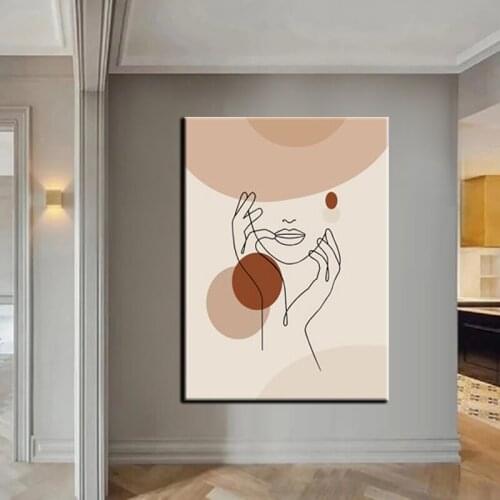 100% Hand-painted Oil Painting Abstract Woman Portrait Modern Bedroom Decoration People Unframed Canvas Wall Decor Art For