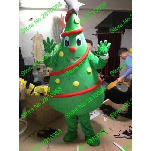 Make EVA Material green Christmas tree Mascot Costumes Crayon Cartoon Apparel Birthday party Masquerade 970